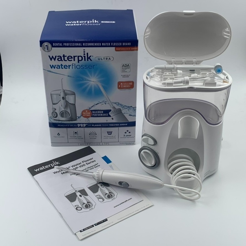 Waterpik Ultra Countertop Water Flosser WP-100 White Open Box PLEASE READ
